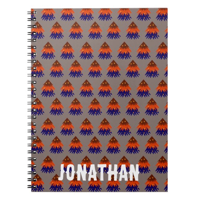 Flerfärgad julgran - anteckningsbok (Framsidan)