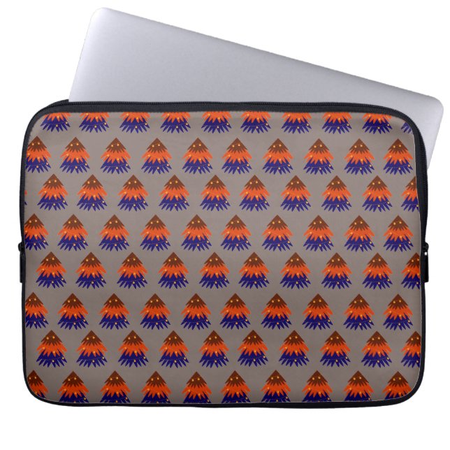Flerfärgad Julgran - Laptop sleeve (Framsidan)