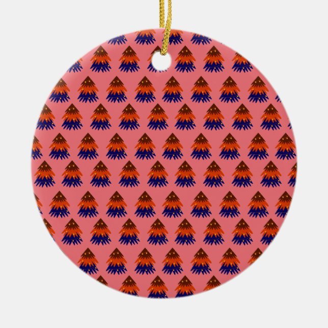 Flerfärgad julgran - Ornament (Framsidan)
