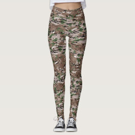 Flerfärgad kamera leggings