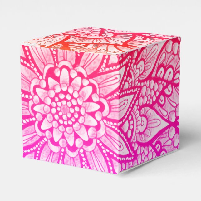 Flerfärgad Mandala-design Original konst  Presentaskar (Framsidan Sidan)