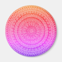 Flerfärgad Mandala Originalkonst Magnet