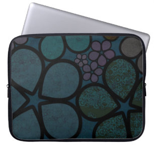 Flerfärgad, modern texturerad blommig laptopsleeve laptop sleeve