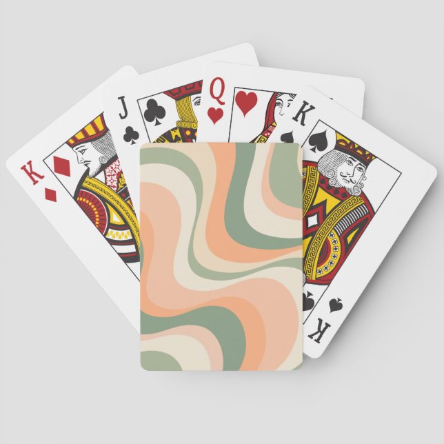 Flerfärgad modern vinkar-reflexdesign casinokort (Baksidan)