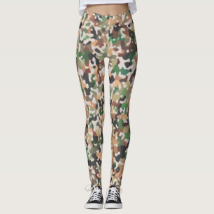 Flerfärgad Mönster Leggings