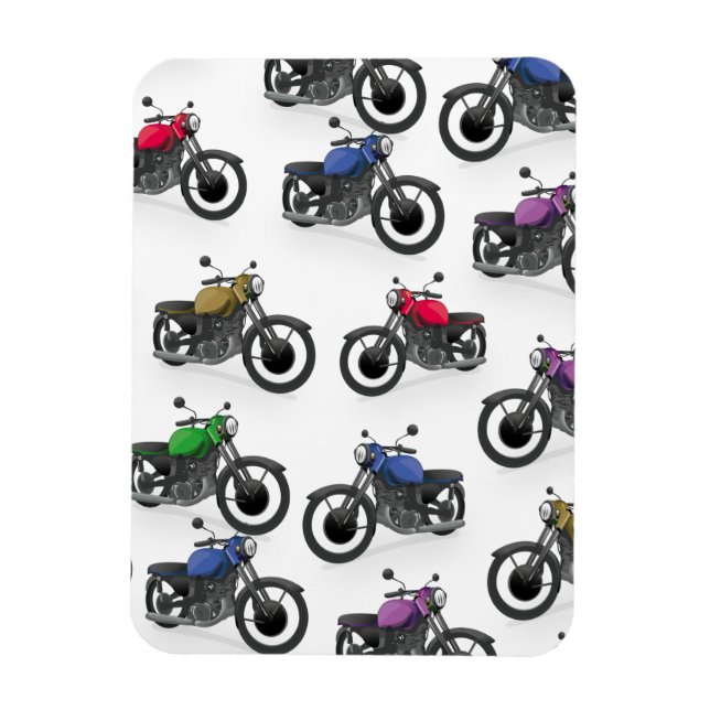 Flerfärgad motorcykelmönster magnet (Vertikal)