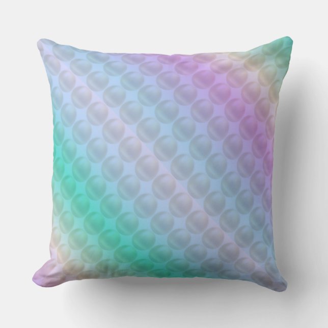 Flerfärgad Pastel Färg Rand Kudde (Framsida)