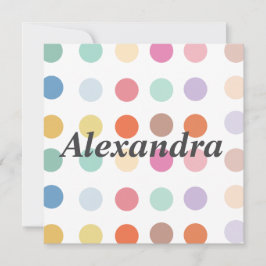 Flerfärgad prickmönster hälsningskort 