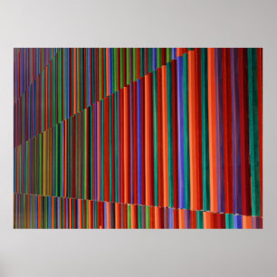 Flerfärgad randad illustration poster