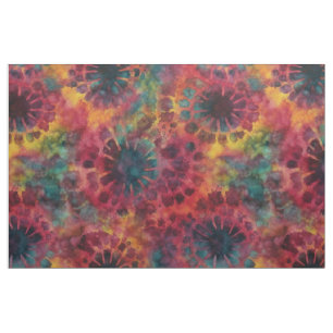 Flerfärgad Retro Tie-Dye Tyg