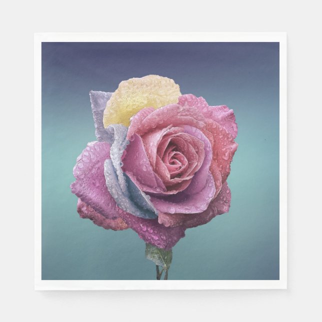 Flerfärgad Ro Pappersservett (Framsidan)