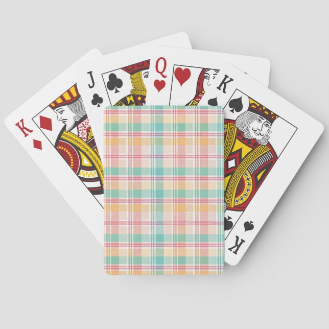 Flerfärgad rutig pläd casinokort (Baksidan)