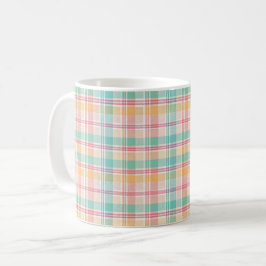 Flerfärgad rutig pläd kaffemugg