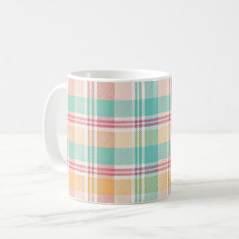 Flerfärgad rutig pläd kaffemugg