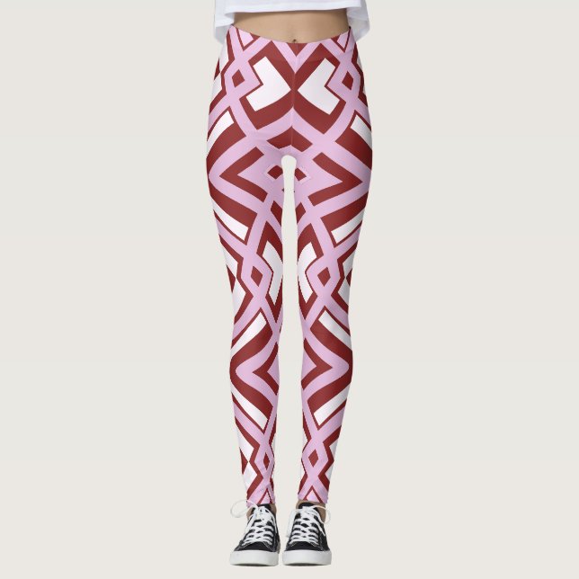 Flerfärgad sömlös mönster "Ratti_Creative_Arts" Leggings (Framsida)