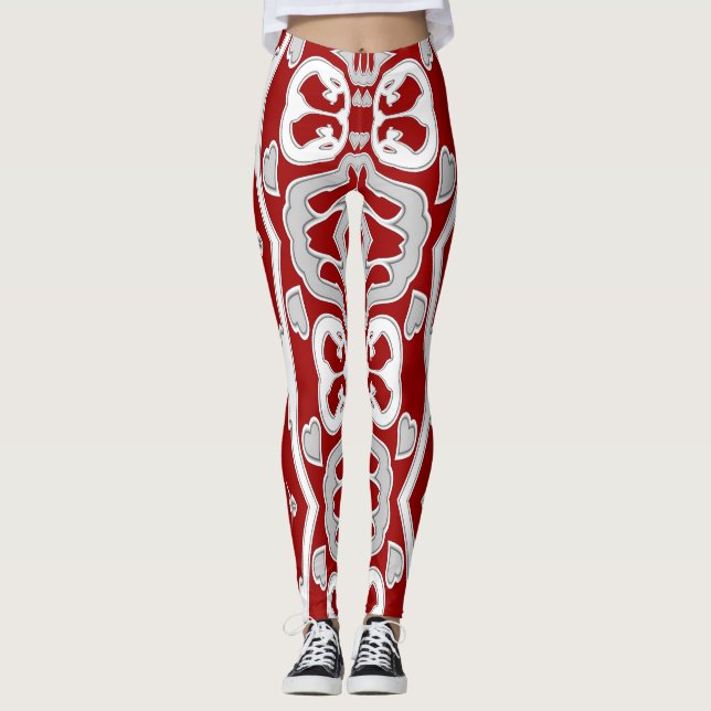 Flerfärgad sömlös mönster "Ratti_Creative_Arts" Leggings (Framsida)