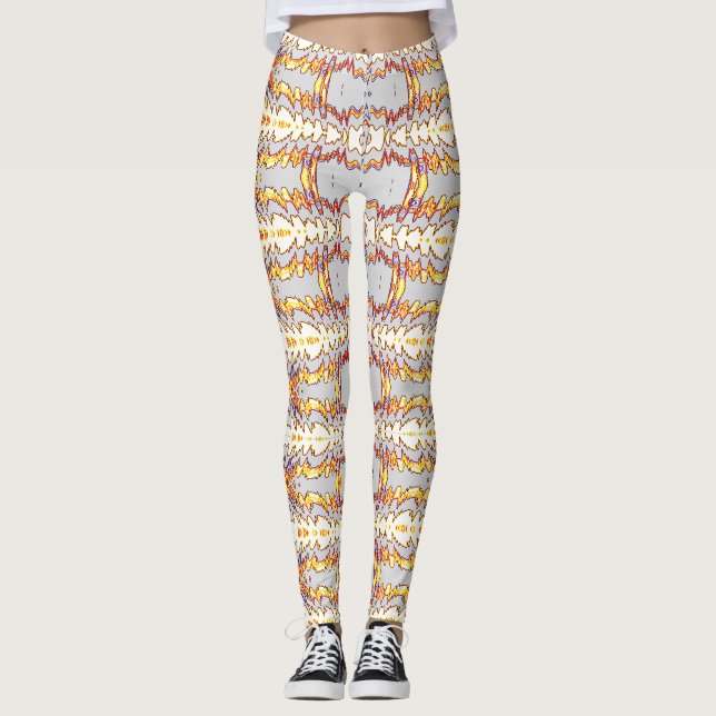 Flerfärgad sömlös mönster "Ratti_Creative_Arts" Leggings (Framsida)