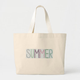 flerfärgad sommarstämpel jumbo tygkasse