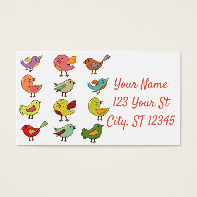 Flerfärgad sötsparadsfåglar Thunder_Cove Visitkort (Framsidan)