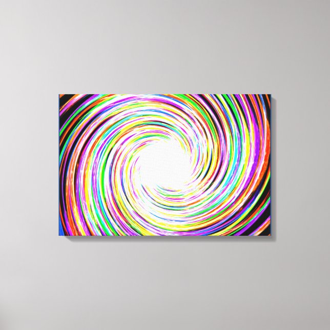 Flerfärgad Spark Swirl-arbetsyta Canvastryck (Framsida)