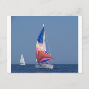 Flerfärgad spinnaker vykort