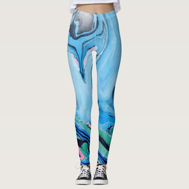 Flerfärgad stapel leggings (Framsida)