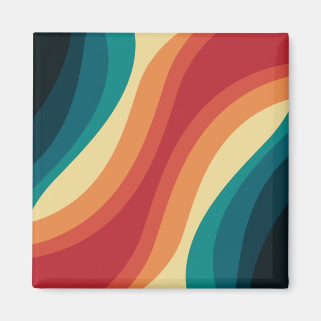 Flerfärgad stil vinkar-reflexdesign magnet (Framsidan)