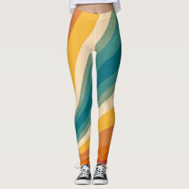 Flerfärgad strimlad leggings