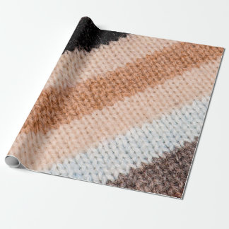 Flerfärgad, stripad ull, struktur-closeup p presentpapper