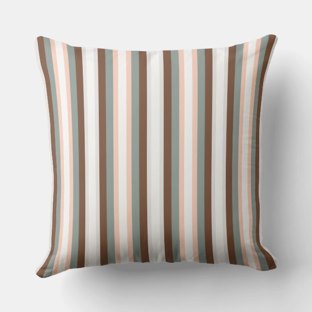 Flerfärgad stripe Mönster Kudde (Baksida)