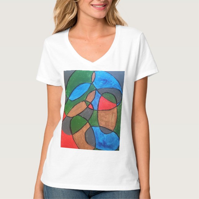 Flerfärgad  t shirt (Framsida)