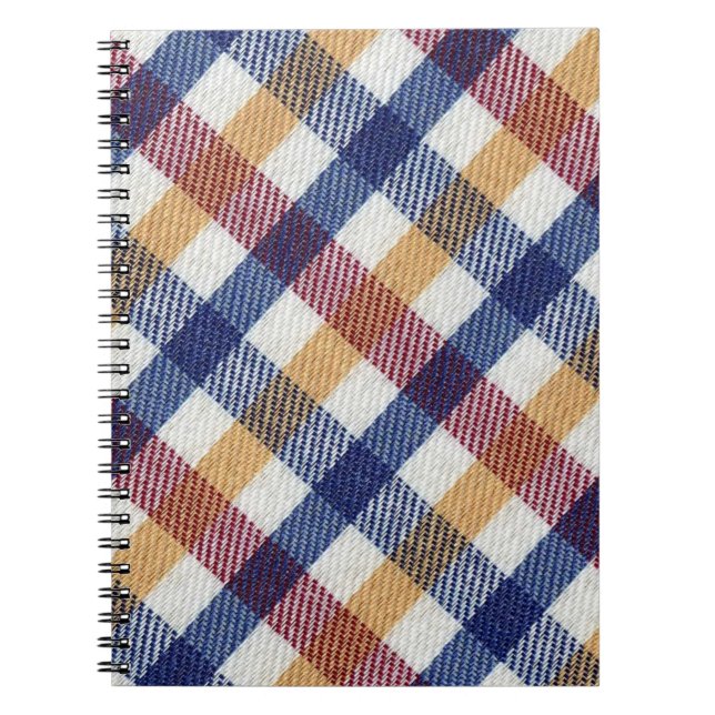 Flerfärgad Tartan Mönster Anteckningsbok (Framsidan)