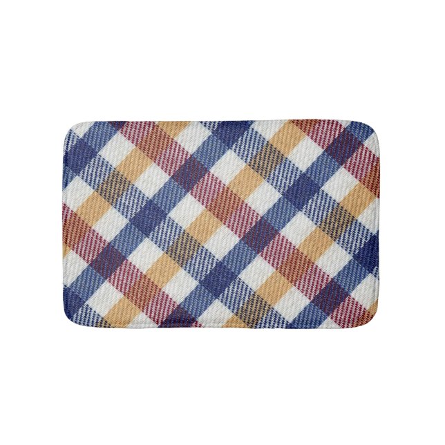Flerfärgad Tartan Mönster Badrumsmatta (Framsidan)