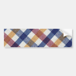Flerfärgad Tartan Mönster Bildekal