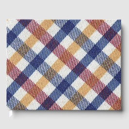 Flerfärgad Tartan Mönster Gästböcker