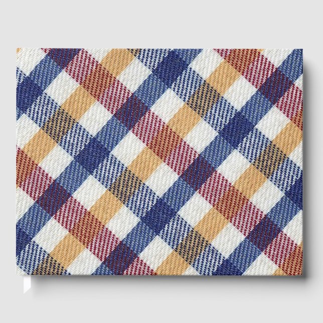 Flerfärgad Tartan Mönster Gästböcker (Framsida)