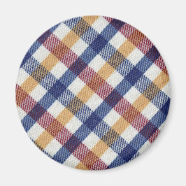 Flerfärgad Tartan Mönster Magnet