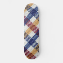 Flerfärgad Tartan Mönster Mini Skateboard Bräda 18,5 Cm