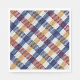 Flerfärgad Tartan Mönster Pappersservett
