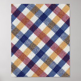 Flerfärgad Tartan Mönster Poster