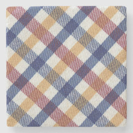 Flerfärgad Tartan Mönster Stenunderlägg