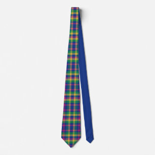 Flerfärgad tartan slips