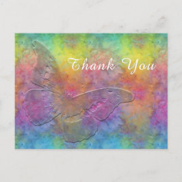 Flerfärgad Tie-Dye med Fjäril Vykort