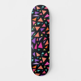 Flerfärgad trekantig geometrisk mönster mini skateboard bräda 18,5 cm