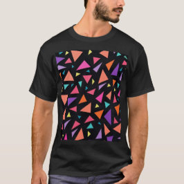 Flerfärgad trekantig geometrisk mönster t shirt