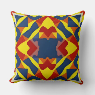 Flerfärgad tribal geometrisk djärv modern dekorati kudde