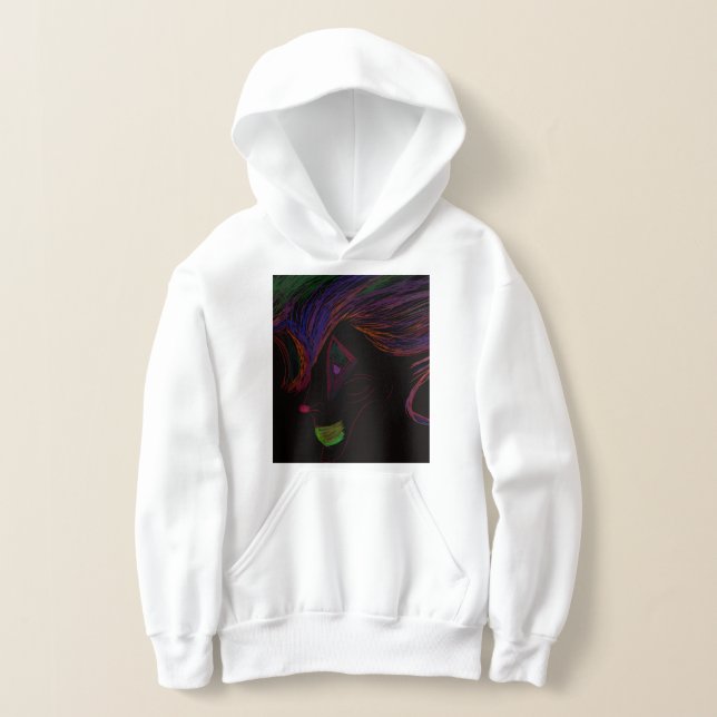 Flerfärgad trickster Spirit Pullover Hoodie T Shirt (Laydown)