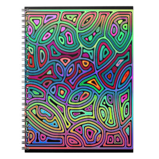 flerfärgade abstrakter anteckningsbok