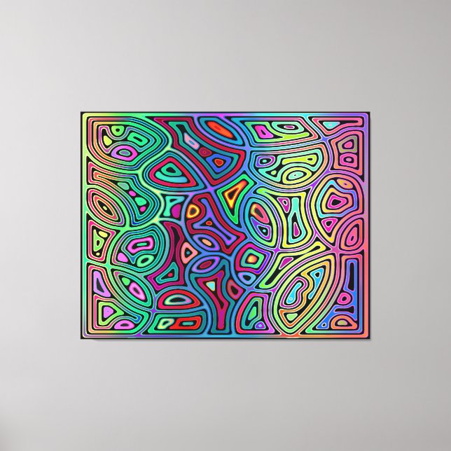 flerfärgade abstrakter canvastryck (Framsida)