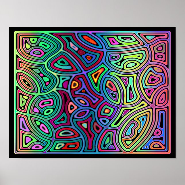 flerfärgade abstrakter poster (Framsidan)